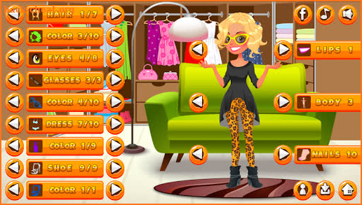Dressup Makeup & Haire style Girls games screenshot