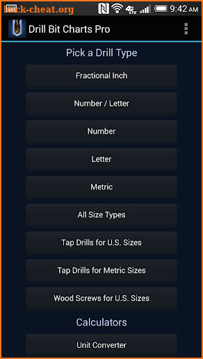 Drill Bit Charts Pro screenshot