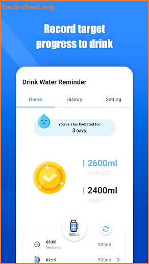 Drink Water Tracker & Reminder FREE screenshot