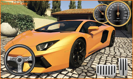 Driving Lamborghini Aventador City Racer screenshot