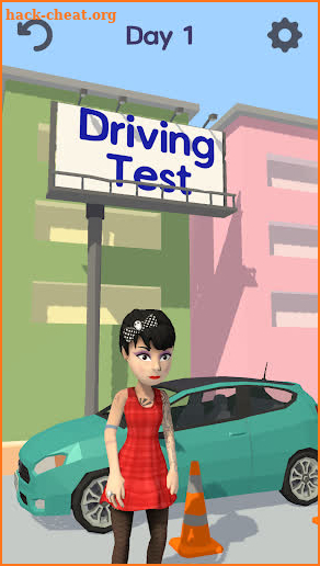 Driving Test-3D car simulation screenshot