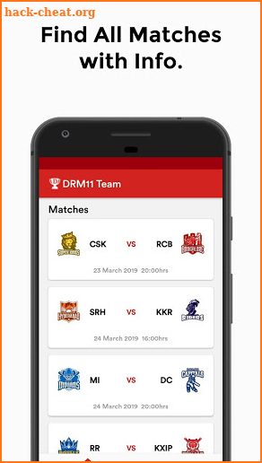 DRM11 Team- Dream11 Team-Prediction-IPL Time Table screenshot