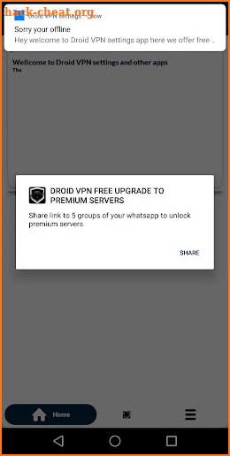 Droid VPN settings screenshot