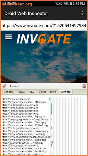 Droid Web Inspector screenshot