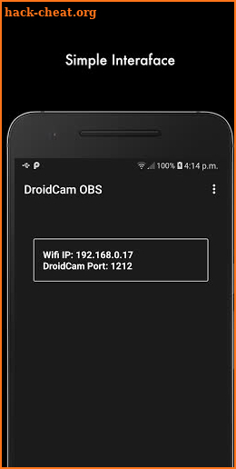 DroidCam OBS screenshot
