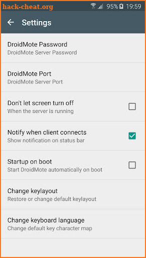DroidMote Server (root) screenshot