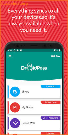 DroidPass Password Manager screenshot