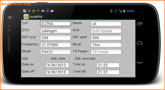 DroidPSK - PSK for Ham Radio screenshot