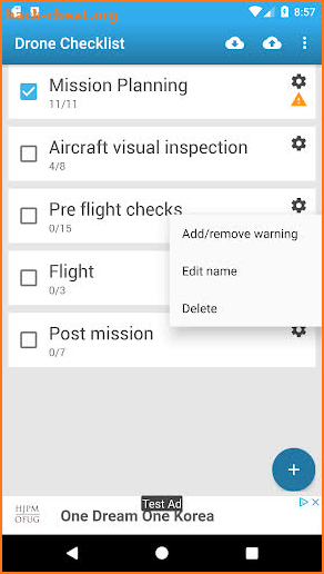 Drone Checklist - Pre Flight Checklist screenshot