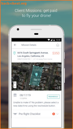 DroneBase Mission App screenshot