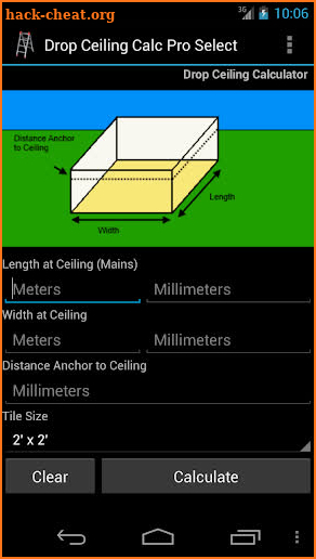 Drop Ceiling Calc Pro Select screenshot