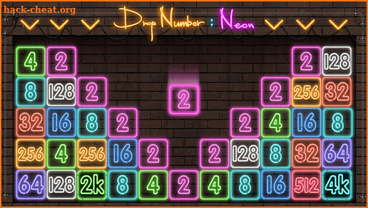 Drop Number : Neon 2048 screenshot