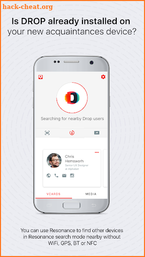 DROPex: business card exchange, holder&scanner app screenshot