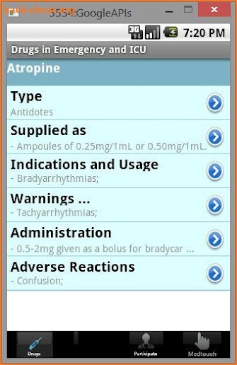 Drugs in Emergency & ICU screenshot