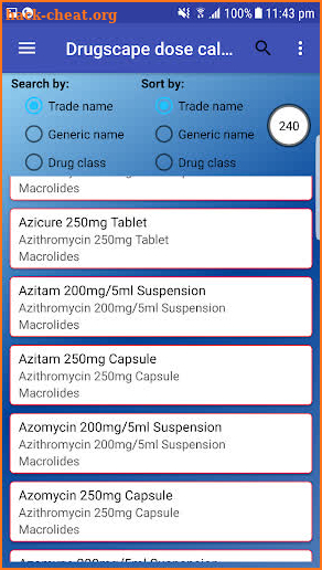 Drugscape dose calculator pro screenshot