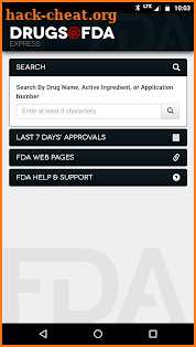 Drugs@FDA Express screenshot
