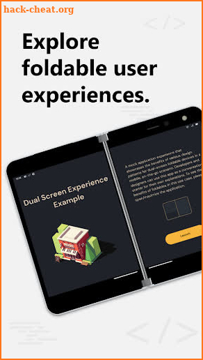Dual Screen Experience Example screenshot
