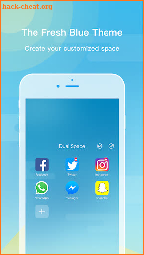 Dual Space - Multi Accounts & Fresh Blue Theme screenshot