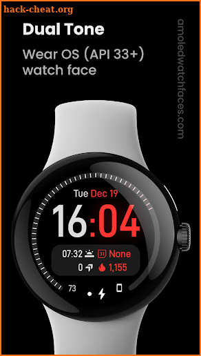 Dual Tone: Wear OS watch face screenshot