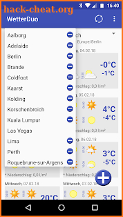 Dual Weather - Two weather reports side-by-side screenshot