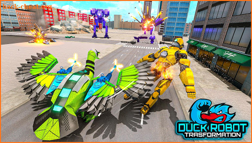 Duck Robot Car Transform: War Robot Games screenshot