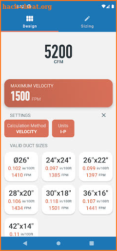 Ductulator Pro screenshot
