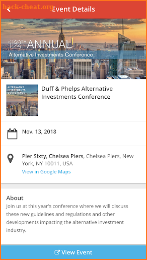 Duff & Phelps Events screenshot