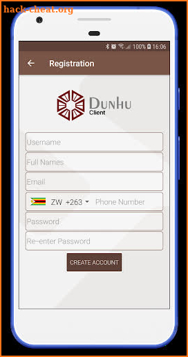 Dunhu Client Rental Application screenshot