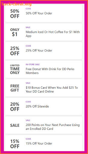 Dunkins Donuts Coupons Deals & 100's of Free Games screenshot
