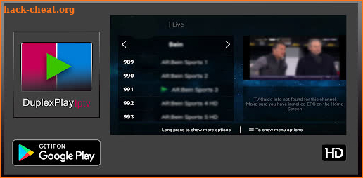Duplex IPTV 4K Smart players TV Box Info screenshot