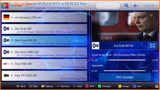 DuplexPlay : Smarter IPTV Player Guia screenshot