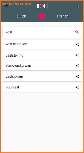 Dutch - French Dictionary (Dic1) screenshot