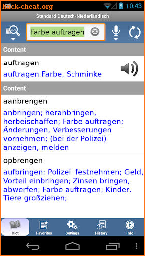 Dutch - German Translator Dict screenshot