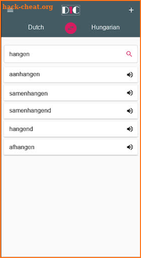 Dutch - Hungarian Dictionary (Dic1) screenshot