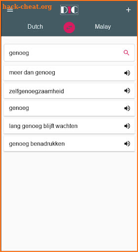 Dutch - Malay Dictionary (Dic1) screenshot