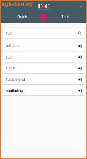 Dutch - Thai Dictionary (Dic1) screenshot
