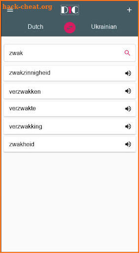 Dutch - Ukrainian Dictionary (Dic1) screenshot