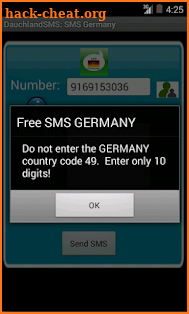 DutchlandSMS: SMS to Germany screenshot