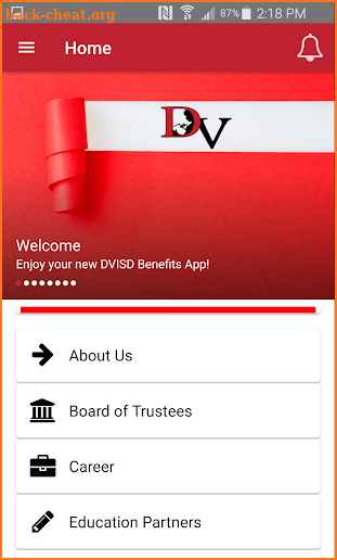 DVISD Benefits screenshot