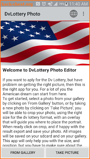 DvLottery Photo Editor screenshot