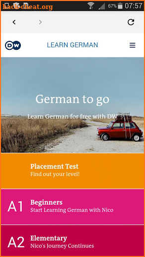 DW Learn German - A1, A2, B1 and placement test screenshot