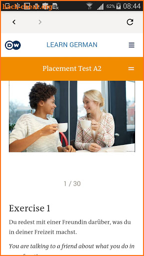 DW Learn German - A1, A2, B1 and placement test screenshot
