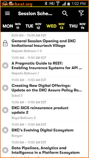 DXC Events screenshot