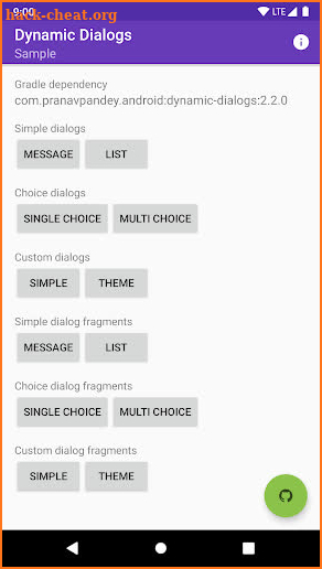 Dynamic Dialogs - Library Demo screenshot