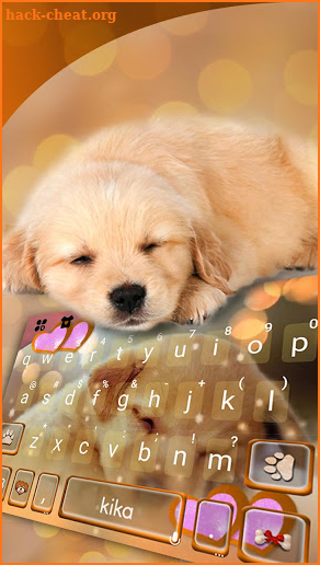 Dynamic Sleeping Puppy Keyboard Theme screenshot