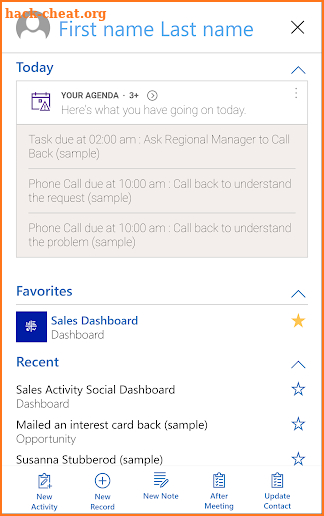 Dynamics 365 for Phones screenshot