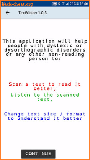 Dyslexia : Help screenshot