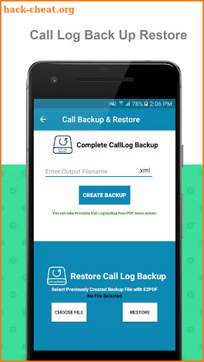 E2PDF - Backup Restore SMS,Call,Contact,TrueCaller screenshot