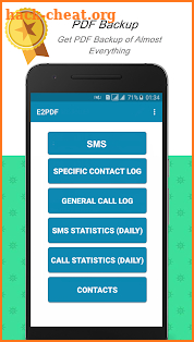 E2PDF Pro (SMS Backup, Contact, Log, Super Backup) screenshot