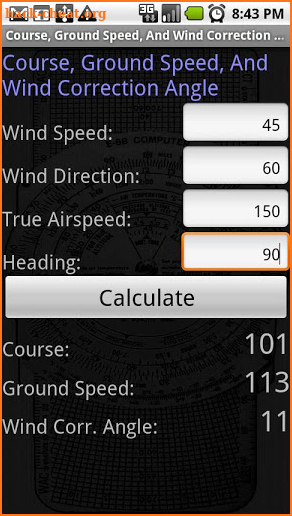 E6B Flight Computer screenshot